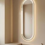 Ovale LED Badkamerspiegel 140×45 cm – Anti-Condens & 3 Lichtkleuren VI